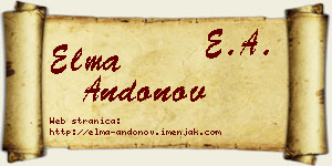 Elma Andonov vizit kartica